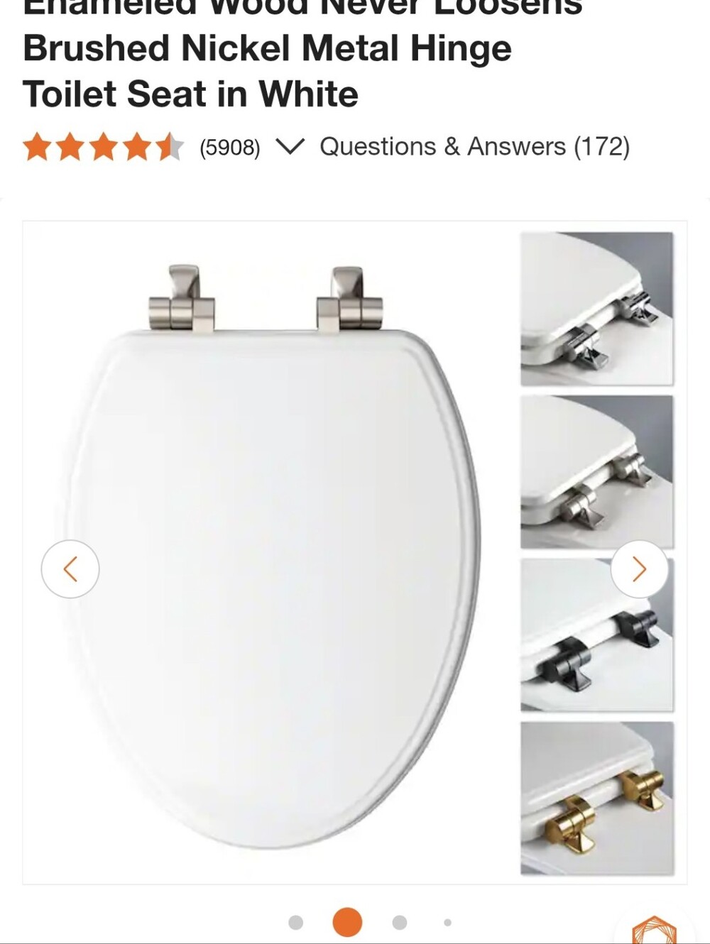NEW Bemis Weston Elongated Soft Close Enameled Wood Toilet Seat in White